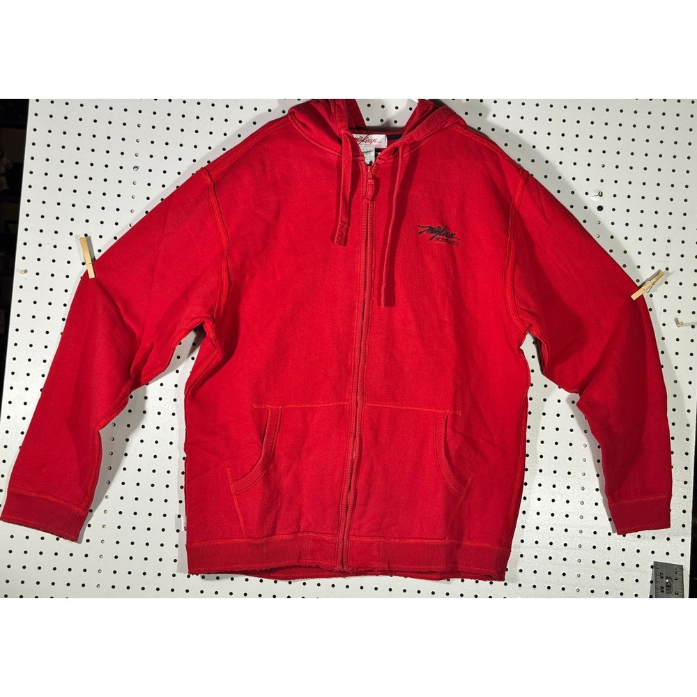 Mishka Originals Mens Red Zip Up Hoodie Melting Cassette Graphic Streetwear 3XL